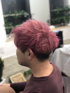 メルシー トータル ブランディング サロン(merci TOTAL BRANDING SALON) ピンク　メンズダブルカラー【横浜】