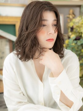 カバーヘア イヴ 戸頭店(COVER HAIR EVE) 大人ハイライト濡れ髪くせ毛風ワンレンボブa戸頭20代30代40代