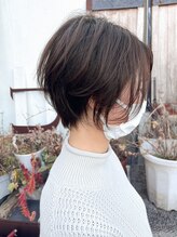 30代40代50代ミセスショートボブ白髪ぼかしハイライト