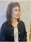 インナーカラー×前髪カール