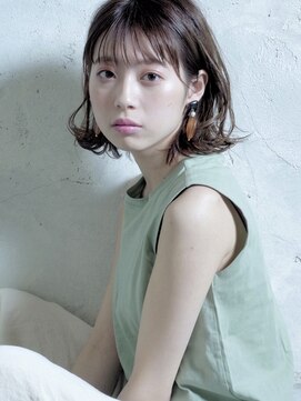 セシルヘアー(CECIL hair) マロンベージュ　シースルーバング　外ハネボブ　下北沢