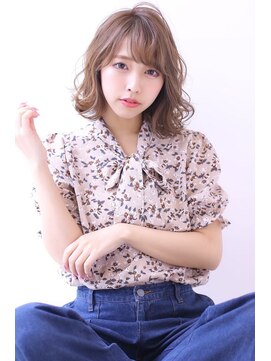 オーロ 西大寺店(ORO) ラフウェーブのミルクティースタイル