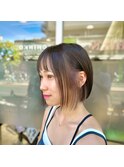 切りっぱなしボブ
