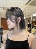 海外ガール風地毛ハイライトオフィスで浮かない
