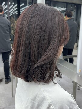 ビューブルー 亀戸錦糸町(VIEW BLUE) ◎ 美髪カールピンクブラウンロングセミディ似合わせ前髪