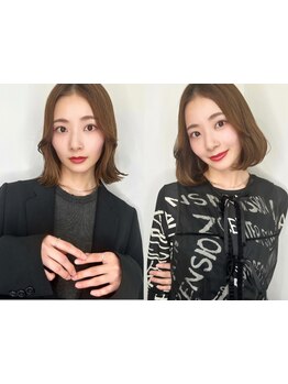 透明感たっぷりの艶髪が叶う◎髪と頭皮に優しい【オイルグロスカラー】が大人気。