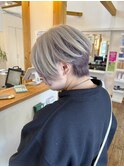 大人ショートアンブレラカラーホワイトグレージュ