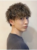 心斎橋ツイストパーマメンズマッシュスパイラルパーマウルフ●