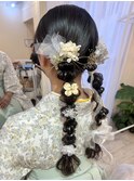タイトふわふわツイン編みおろし