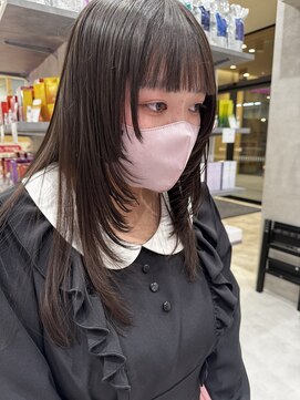 顔周りレイヤーカット/韓国ヘア