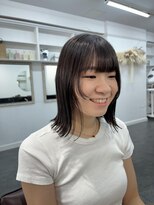 アオ(AO。)&nbsp;外ハネボブ/レイヤーカット/デザインカット/顔まわりカット