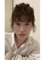 ナヌーク ダイカンヤマ(nanuk daikanyama)&nbsp;前髪パーマと透け感ベージュカラー