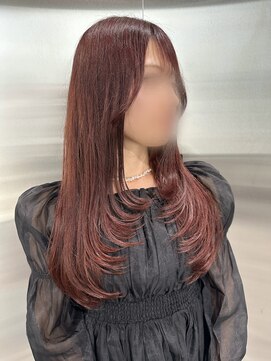 ロゼル(ROSEL) レイヤーカット×ワインレッドカラー