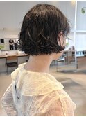 ミニ　ショートボブ　パーマ　少し個性が欲しい方に