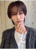 シースルーマッシュウルフ/ナチュラルニュアンスパーマ