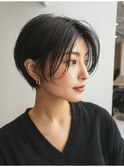 レイヤーショート_韓国顔周り前髪カット調布