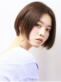 大人クールなミニマムショートボブ♪ショコラベージュ