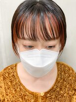 フェイスフレーミング、インナーカラー、ペールピンク