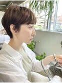大人可愛いマッシュショート前髪イメチェン