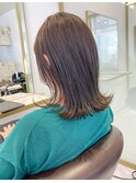 #アッシュベージュ#外ハネ#ツヤツヤカラー#4stepトリートメント