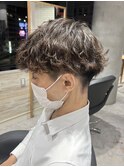 【モモカ】刈り上げマッシュ×波巻きパーマ