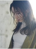 レイヤーカット/サラ艶ロング/ヌーディカラー/ニュアンスカラー