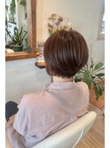 丸みショートで大人可愛いスタイル!