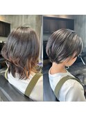 七尾の before &after ミディアム→ショート