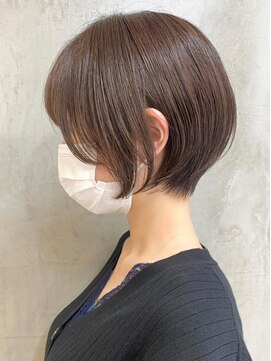 エリマ  茅ヶ崎(elima) ショートボブ大人ショートヘアイルミナカラーショートカット★