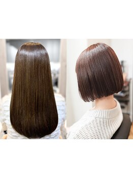 【カット+低温縮毛矯正+TOKIO Tr\17600】ダメージレスを第一に考えたまっすぐ過ぎない自然なストレートに！