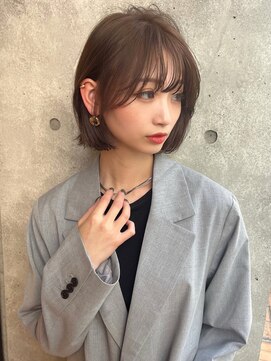 ジアン バイ ミルボン 西宮ガーデンズプラス(GIEN by milbon) #ヘイリーボブ#パツっとボブ#切りっぱなしボブ#顔まわりレイヤー