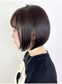 透明感カラー黒髪秋色ワンレン_ba497151