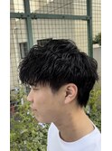 王道メンズマッシュ×波巻きパーマ