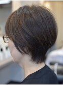 大人ショート/タイトなシルエット/40代/50代