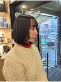 【ノンジアミンカラー/マニキュア】大人可愛い/大人ボブ