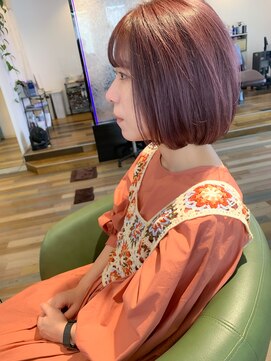 ヘアースパリゾート リアン 燕三条店(Lien) ピンクアッシュ_ブリーチ_