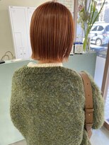 キートス 高知店(kiitos)&nbsp;○オレンジブラウン/ミニボブ/切りっぱなし20代30代40代