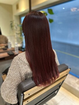 ヘアリゾート粋 ティガ 池袋店(tiga) 艶髪/透明感/レッドブラウン/セミロング