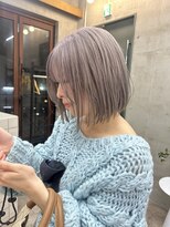 ソルトウォーター(SALT WATER) ホワイトラベンダー タッセルボブ ハイトーンカラー