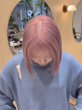 スタン 渋谷(Stam) ホワイトピンクブリーチ2回 /渋谷/ハイトーン/韓国ヘア/ブリーチ