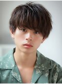 フェザーパーマナチュラルマッシュ王道メンズショート