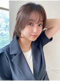 後れ毛が可愛い顔周りレイヤー/ナチュラルアッシュ/顔周り