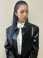 ロックス バイ マグ 松本(rocks BY MAG)&nbsp;ダブルカラーケアブリーチ大人可愛い艶髪ネイビーグレーアッシュ
