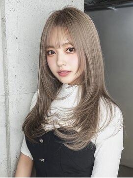 アジールヘア 池袋東口店(agir hair) 流行りレイヤーブリーチミルクティーベージュ10代20代ブリーチ