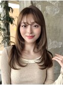 大人レイヤーカット/ミディアムヘア/シャギー/30代/40代/50代