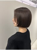 グレージュ×ボブ