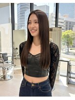 ハーツオオサカ(HE:ARTS OSAKA)&nbsp;韓国髪質改善自然な艶ロングヘアスタイル韓国ロング韓国ヘア