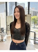 韓国髪質改善自然な艶ロングヘアスタイル韓国ロング韓国ヘア