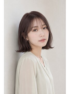 ワゴンバイアフロート(Wagon by afloat) ミディアム×外ハネくびれボブ20代30代40代50代丸顔面長池袋