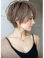 ハーツ 青山表参道店(Heart's)&nbsp;白髪ぼかし脱白髪染め似合わせショートボブ40代50代60代